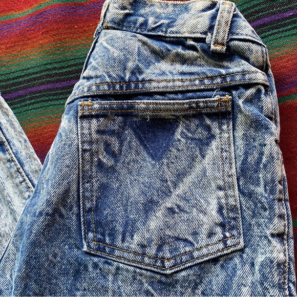VTG 80’s Palmetto’s Blue Acid Washed Jeans! Button fly. Size 9. 5 pockets. USA. - Picture 11 of 13